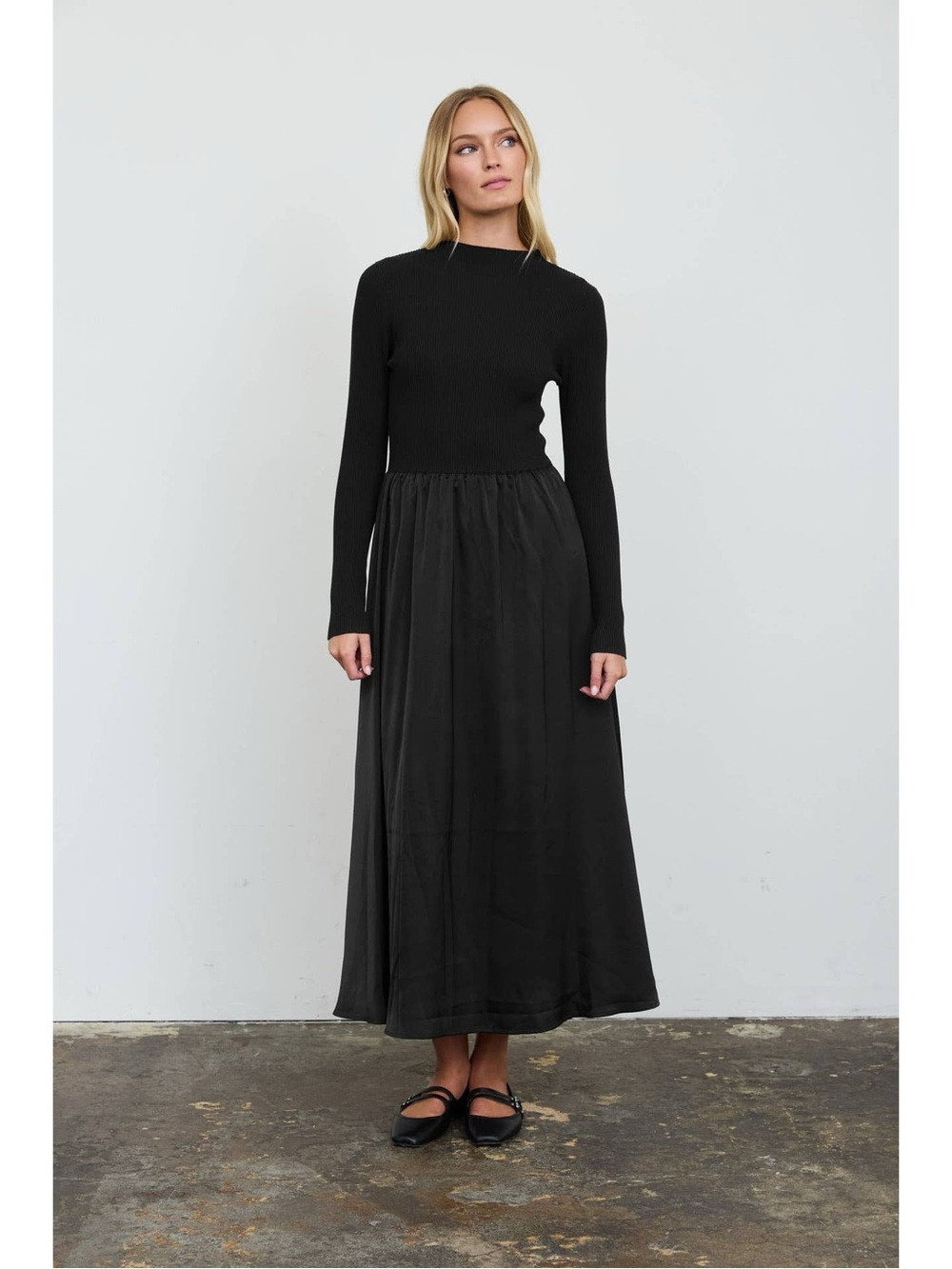 Nwt🔳 Tea 'n Rose Satin Twofer Midi/Maxi Dress 🔳